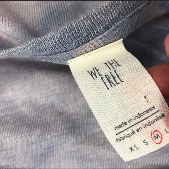 Free People Nashville Tee Linen Blend Ombre 58 - Picture 5 of 6